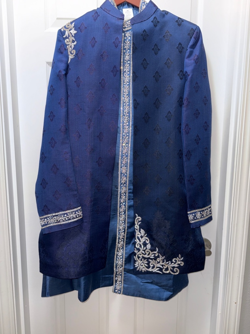 Blue Embroidered Men's Sherwanis